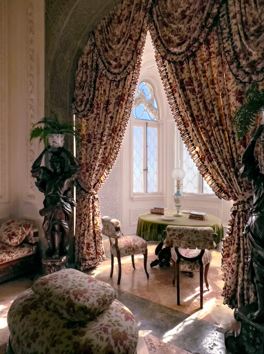Bespoke curtains in an elegant luxury interior